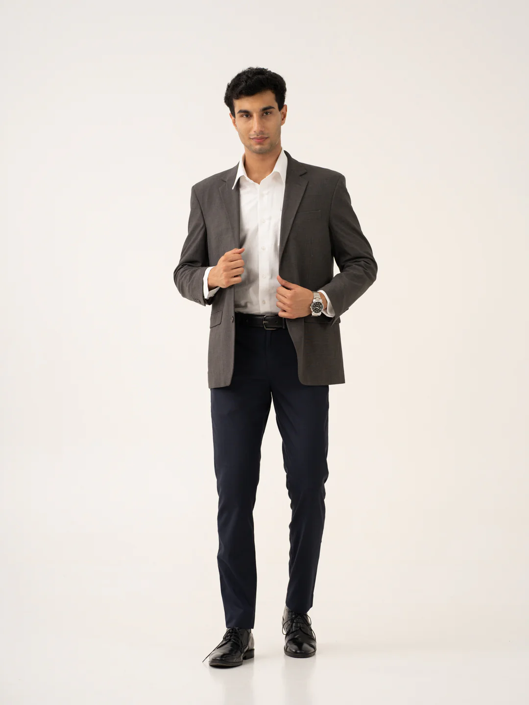 Cassian Navy Houndstooth Stretch Formal Pants - Image 8