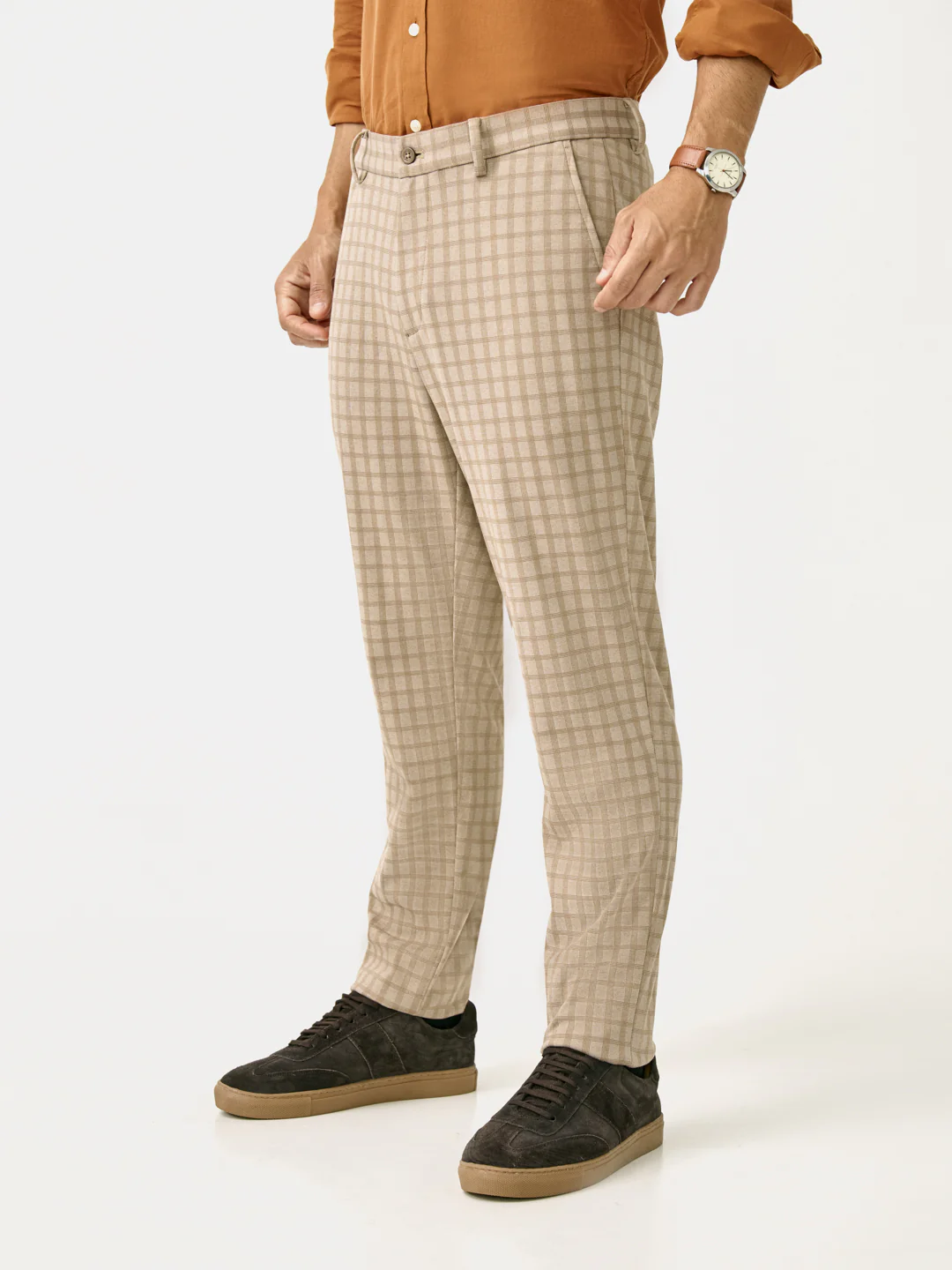 Cayote Khaki Slim Fit Power Stretch Pants - Image 10
