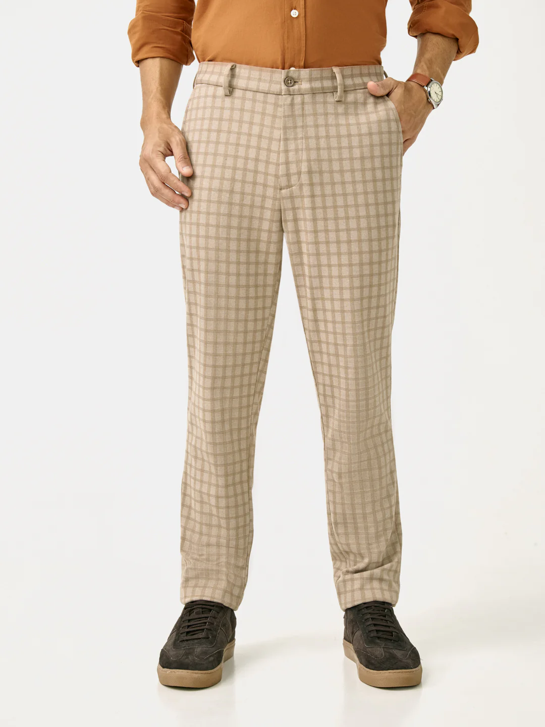 Cayote Khaki Slim Fit Power Stretch Pants - Image 4