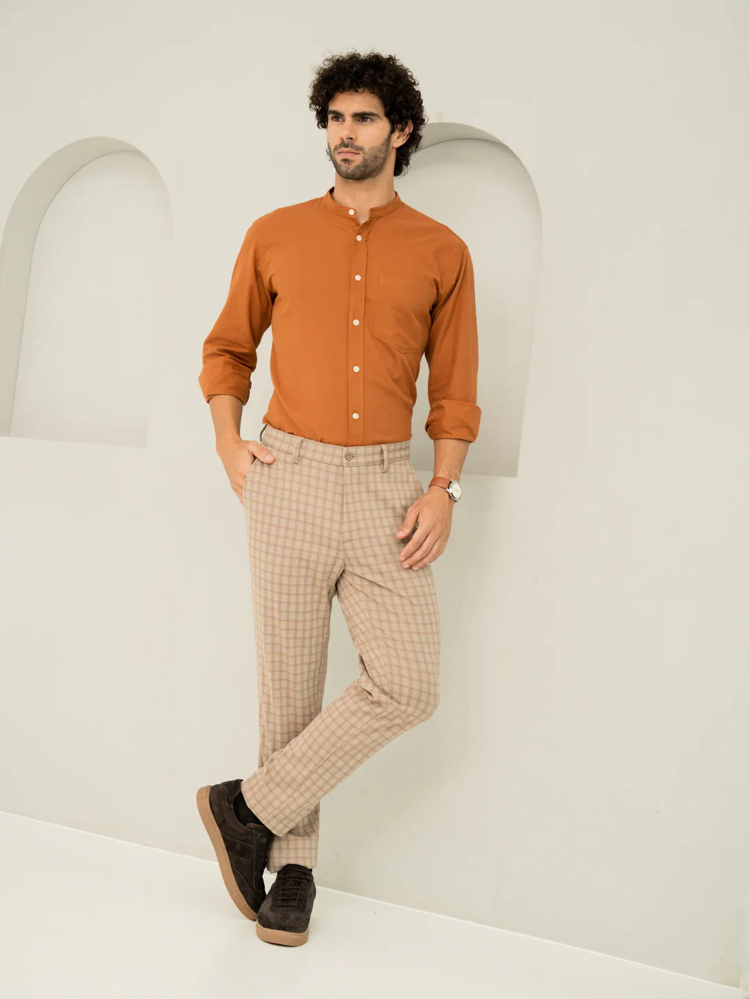 Cayote Khaki Slim Fit Power Stretch Pants - Image 6