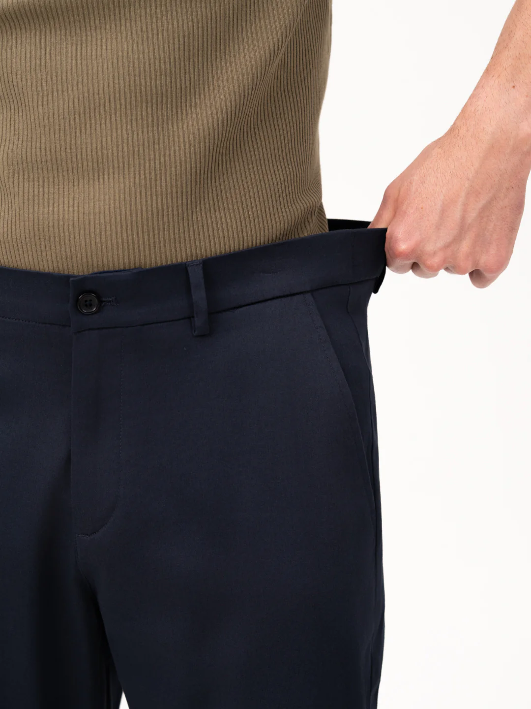 Celestra Navy Relaxed Fit Stretch Chinos for Men - Image 5