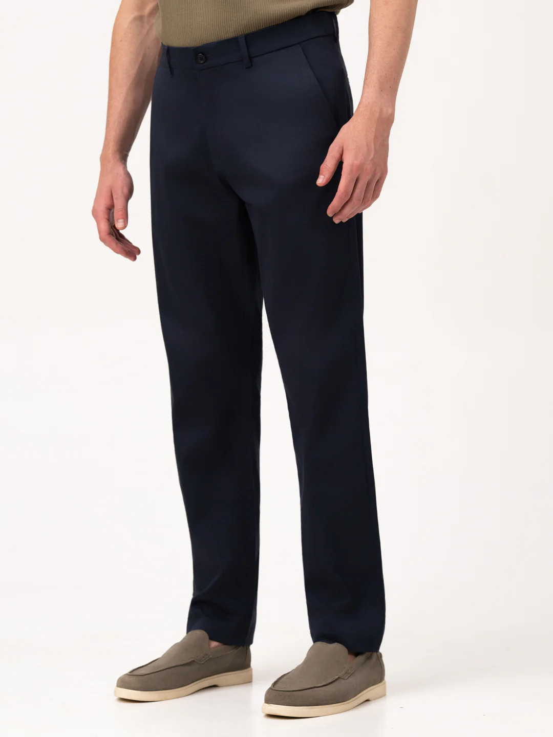 Celestra Navy Relaxed Fit Stretch Chinos for Men - Image 9