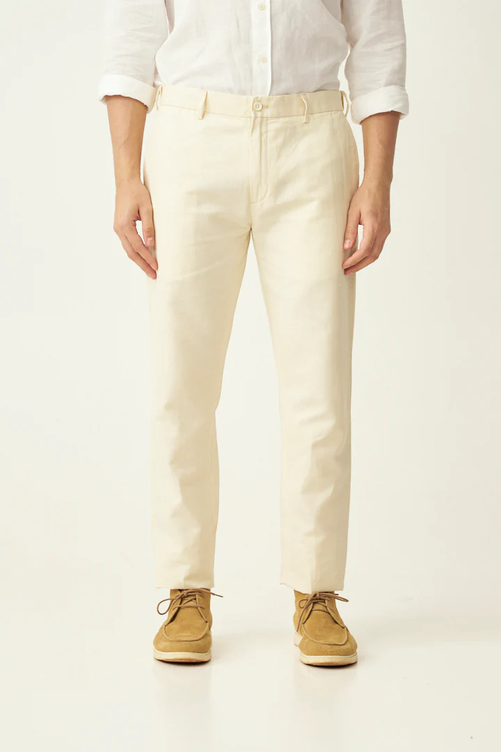 Chalk White Linen Pants - Image 3
