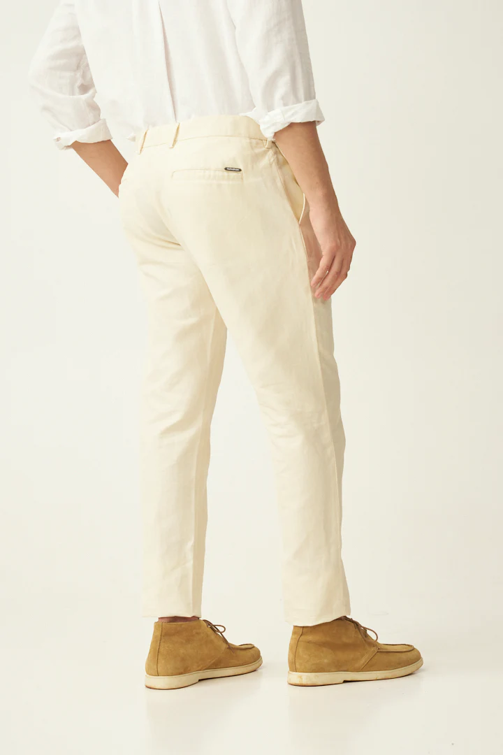 Chalk White Linen Pants - Image 4