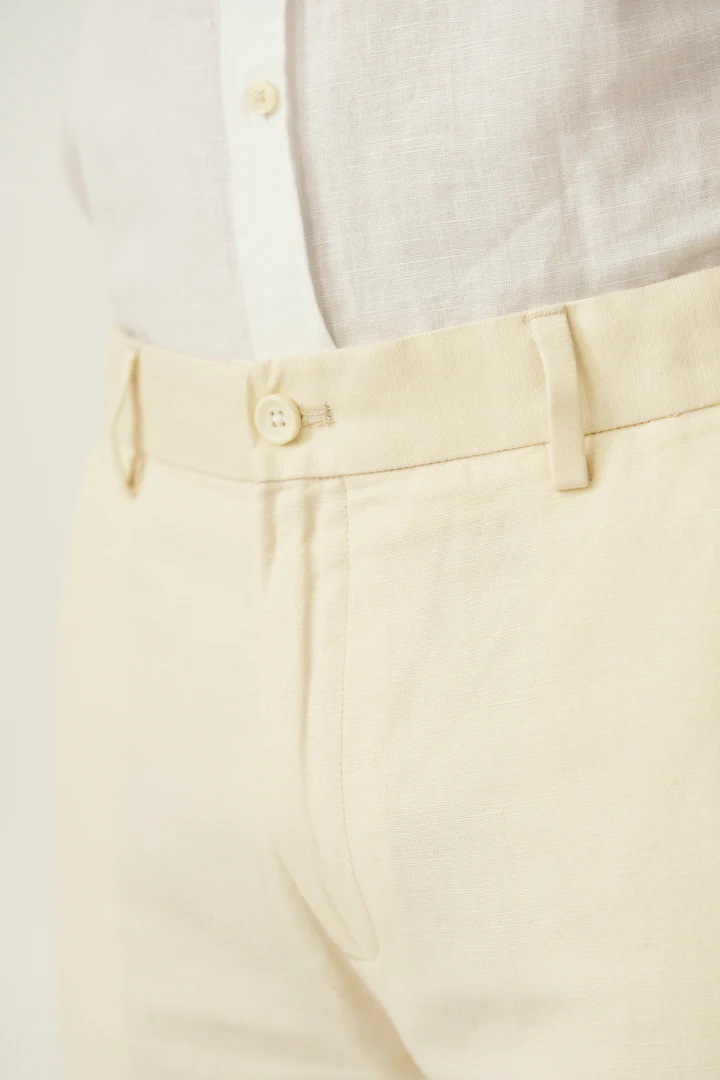 Chalk White Linen Pants - Image 5