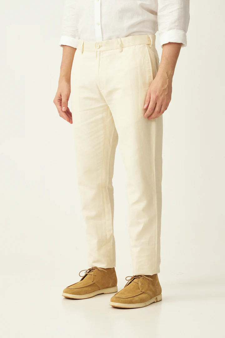 Chalk White Linen Pants - Image 6