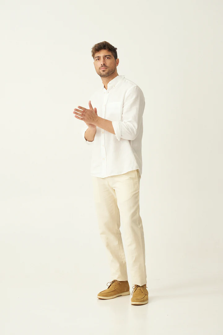 Chalk White Linen Pants - Image 7