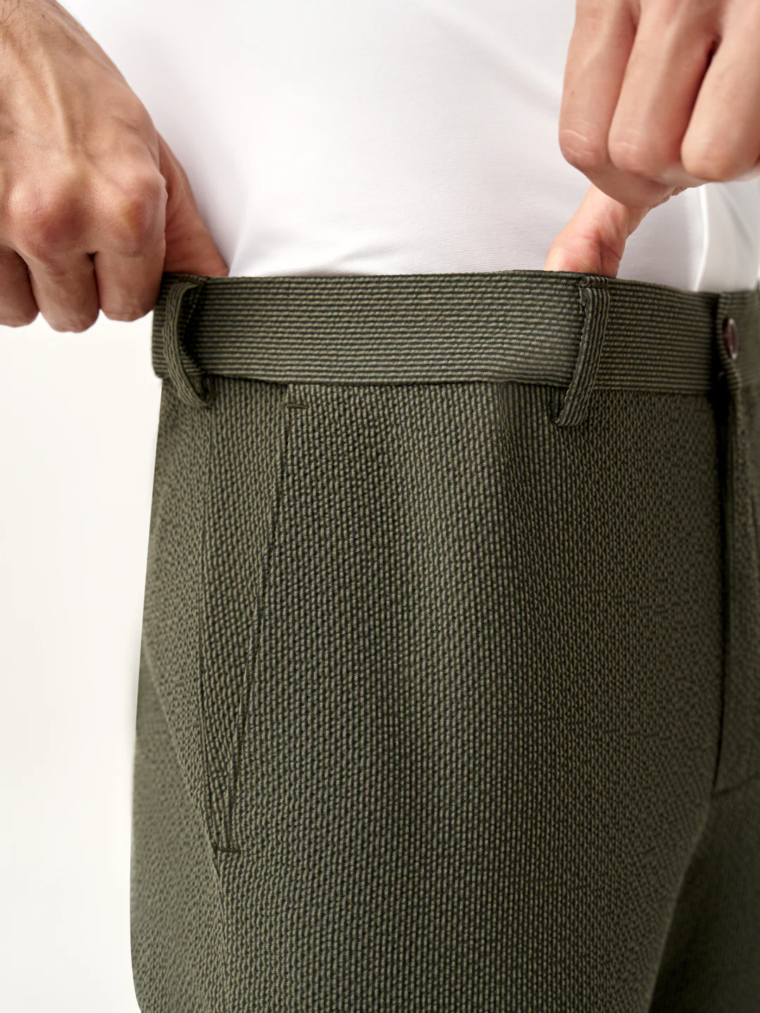 Chandigarh Green Checks Seersucker Pants - Image 3