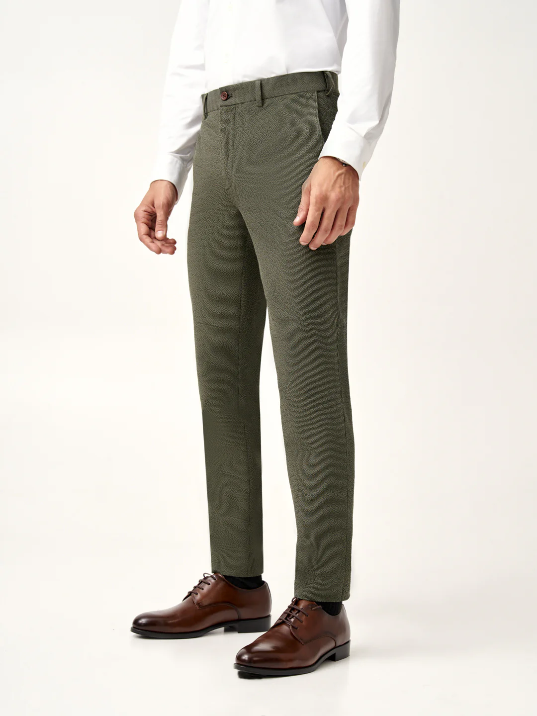 Chandigarh Green Checks Seersucker Pants - Image 8