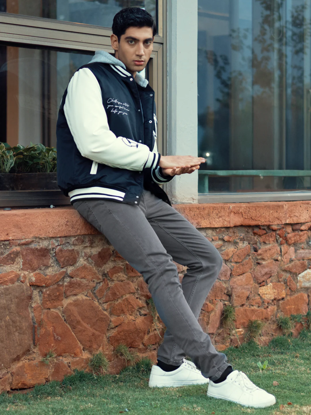 Charcoal Grey Power-Stretch Slim Fit Jeans - Image 4
