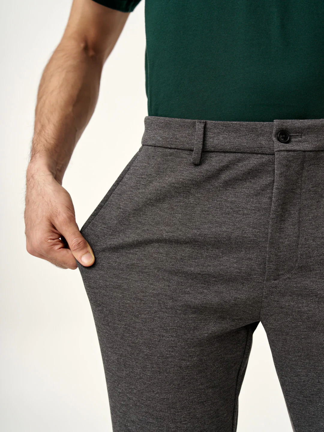 Charcoal Plus Size Power-Stretch Pants - Image 3