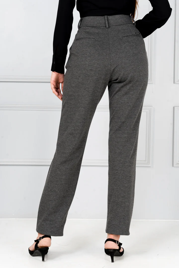 Charcoal Power-Stretch Pants - Women - Image 6
