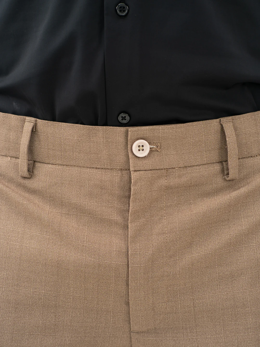 Chestnut Brown Checks Formal Pants - Image 11