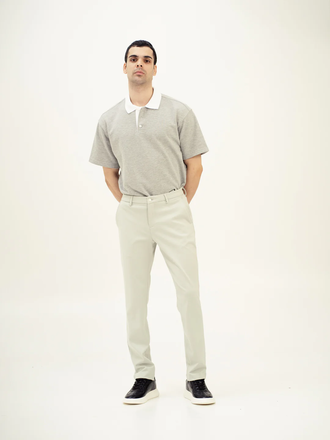 Chive Green Slim Fit Power Stretch Pants - Image 2