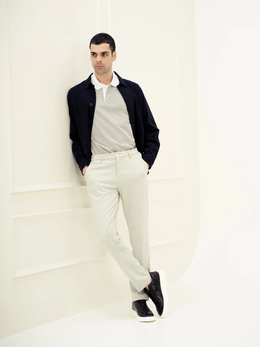 Chive Green Slim Fit Power Stretch Pants - Image 5