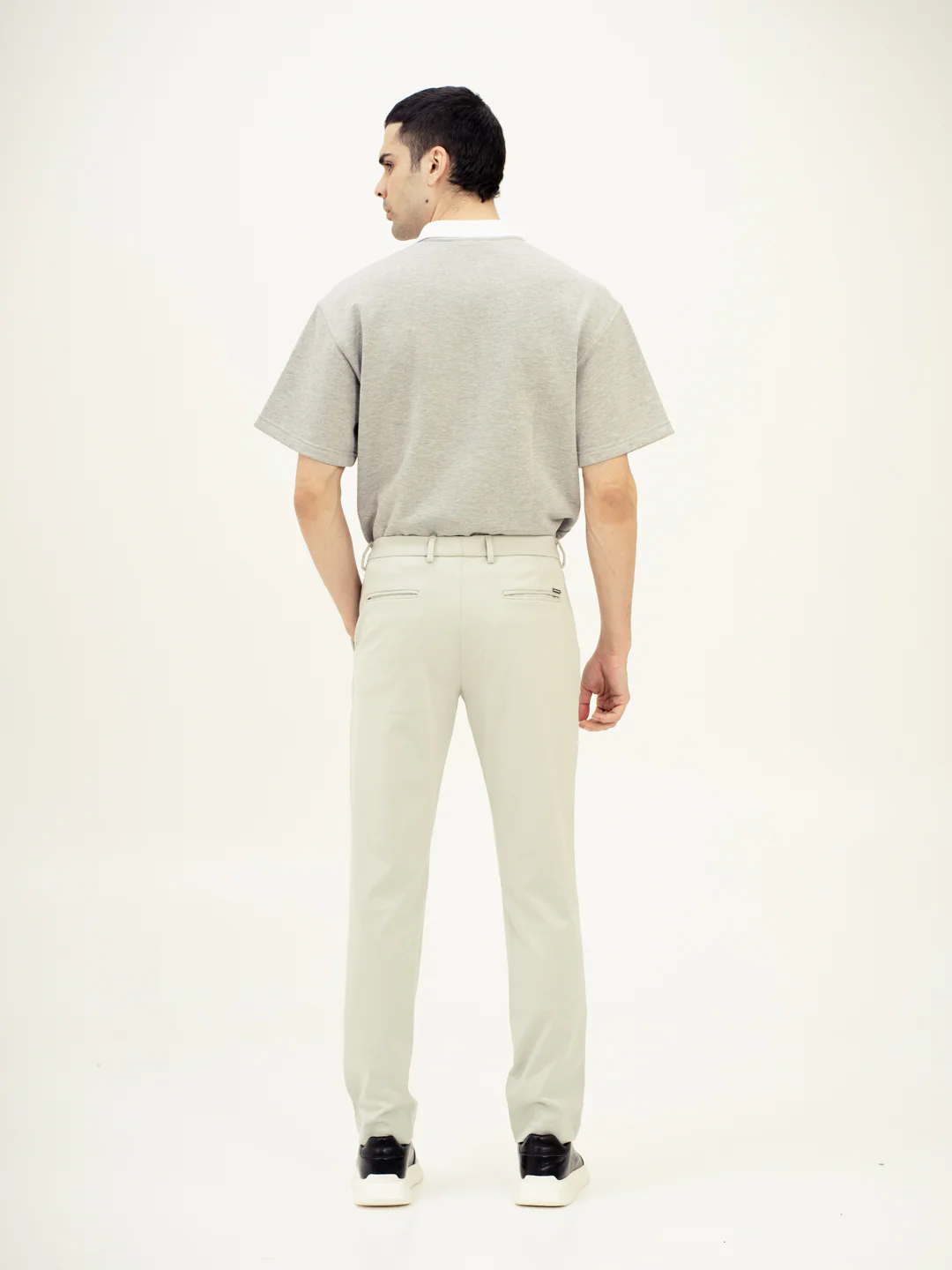 Chive Green Slim Fit Power Stretch Pants - Image 7