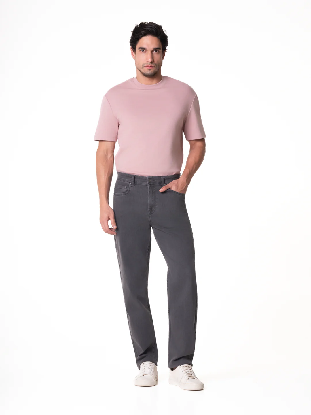 Chrome Grey Relaxed Fit Jeans