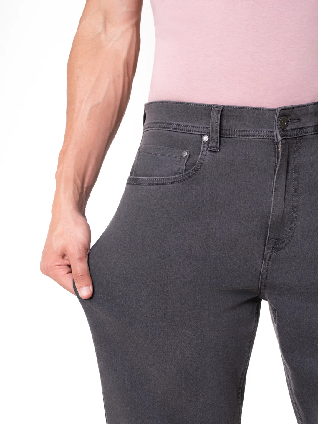 Chrome Grey Relaxed Fit Jeans - Image 4