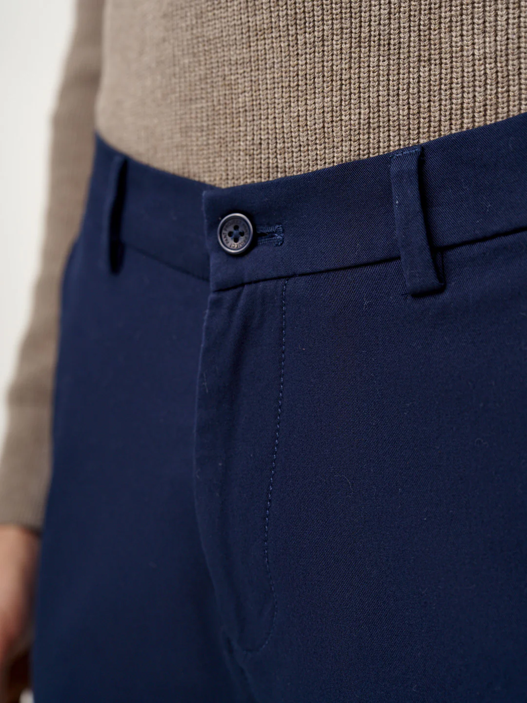 Classic Navy Stretch Chinos - Image 10