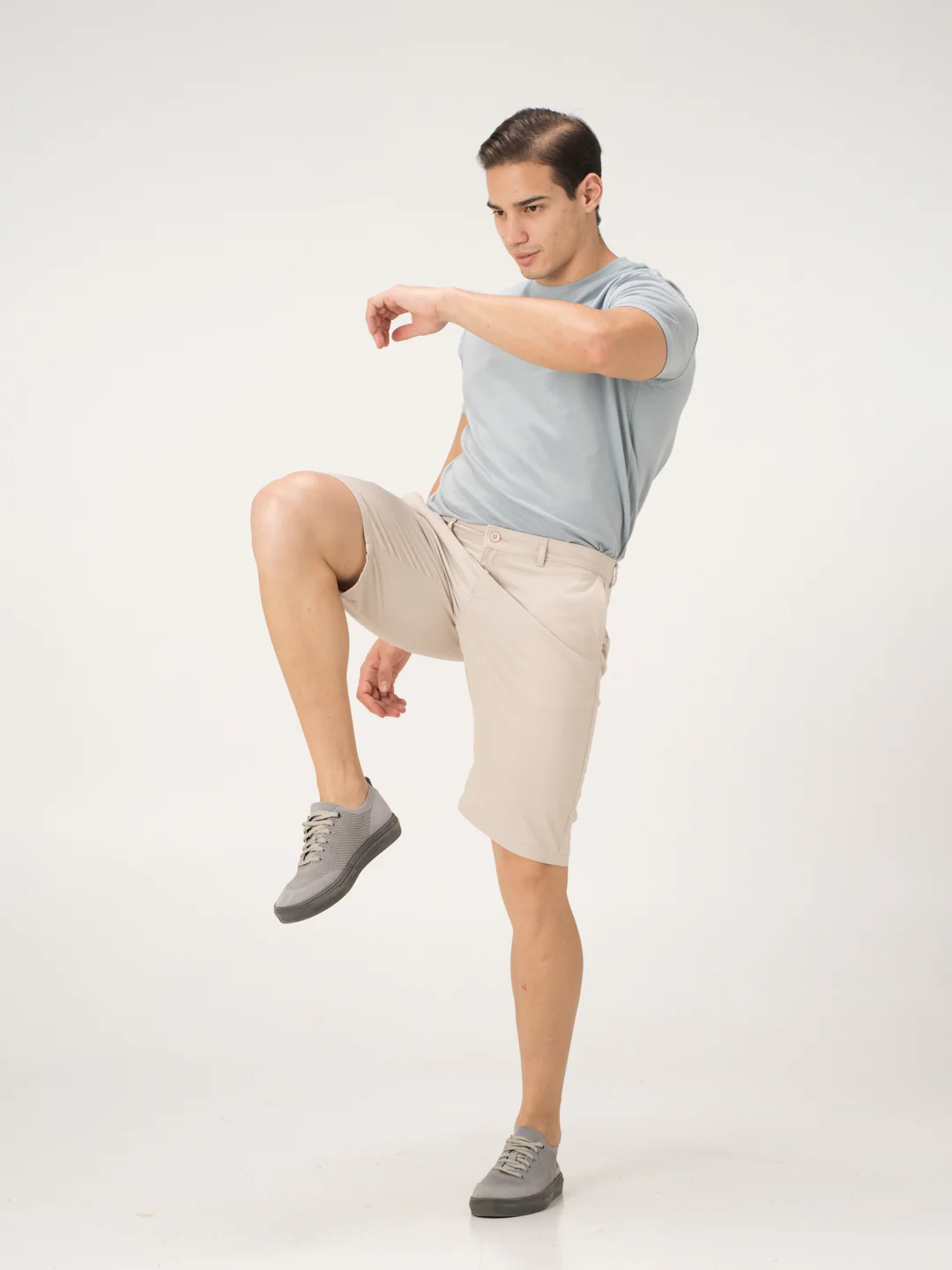 Claude Cream Stretch Chino Shorts - Image 7