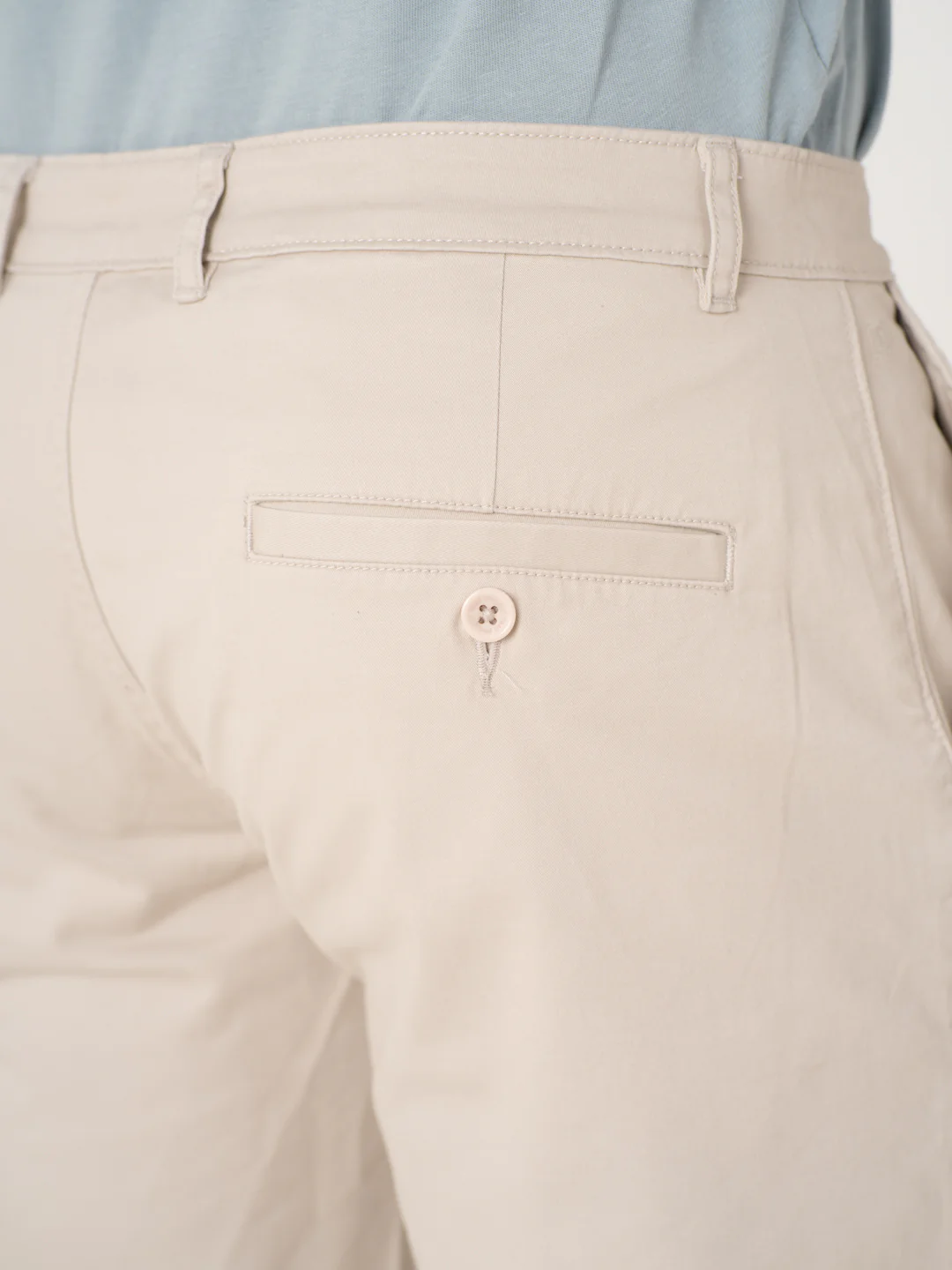 Claude Cream Stretch Chino Shorts - Image 8