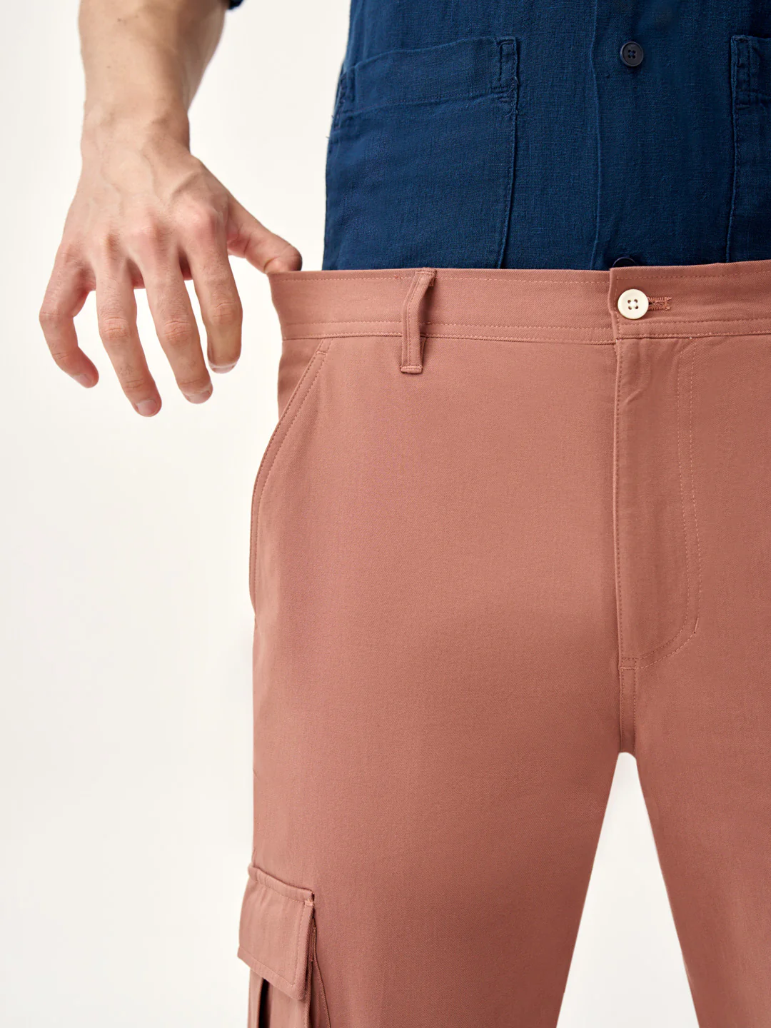 Clay Brown Stretch Cargo Pants - Image 4