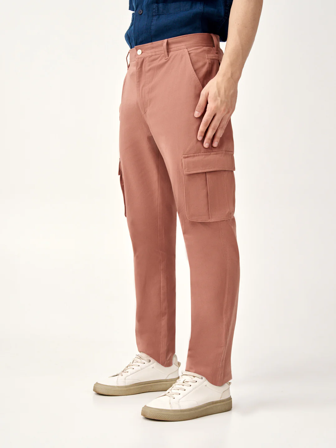 Clay Brown Stretch Cargo Pants - Image 8