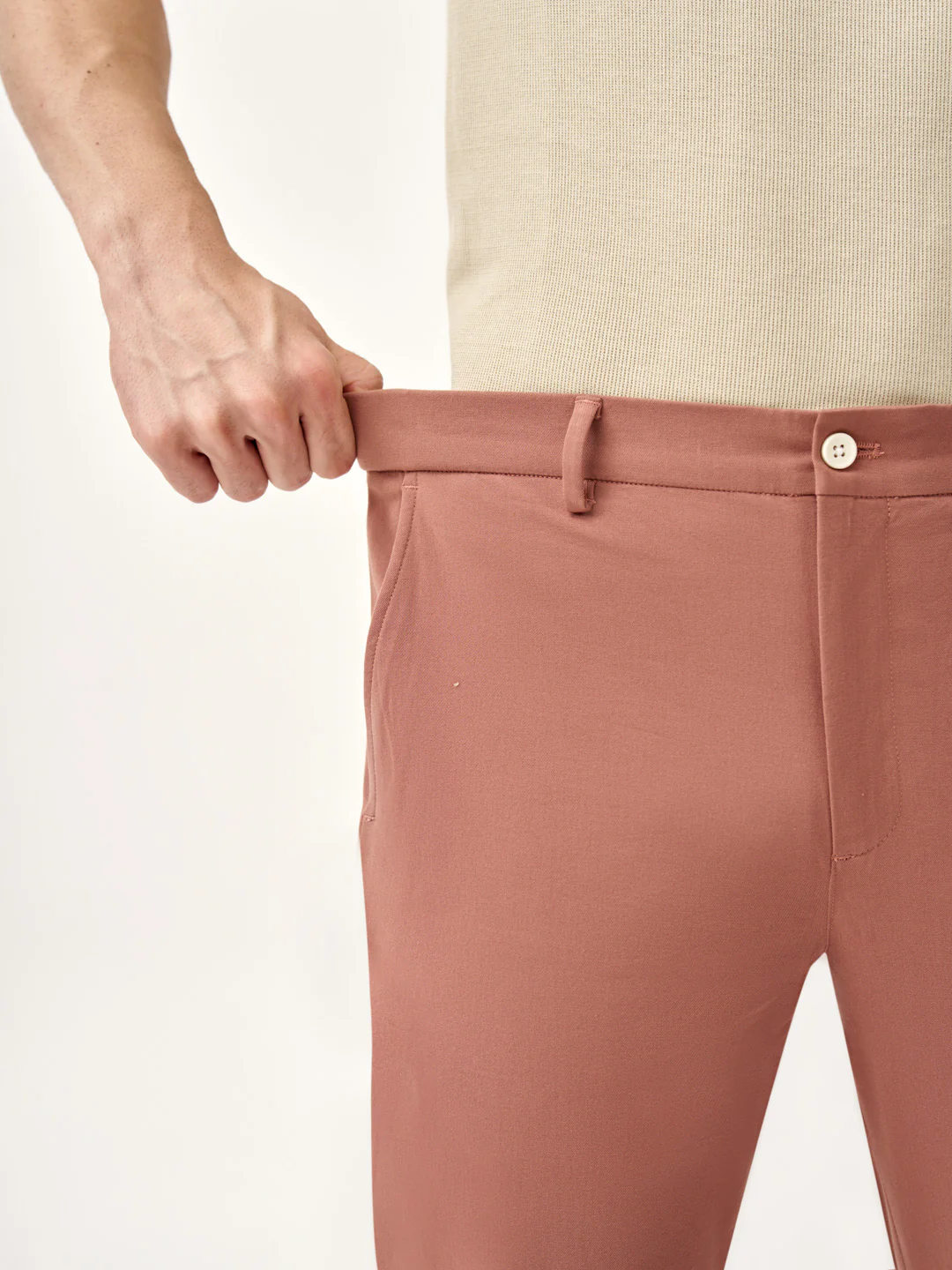 Clay Brown Stretch Chinos - Image 5