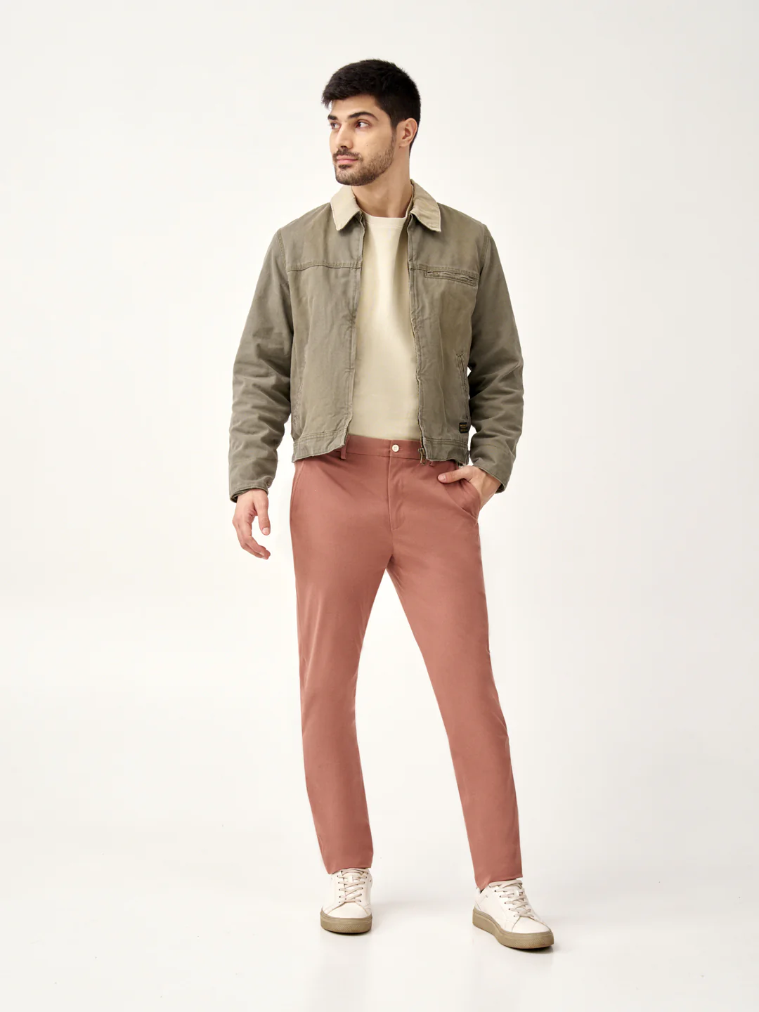 Clay Brown Stretch Chinos - Image 6
