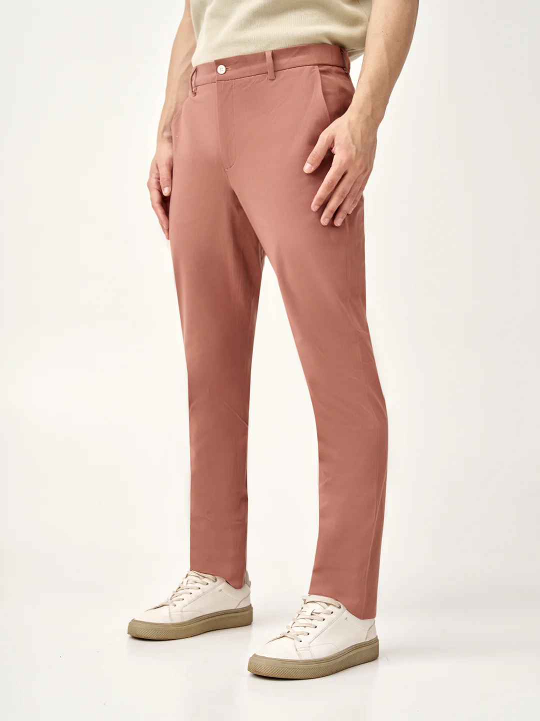 Clay Brown Stretch Chinos - Image 8