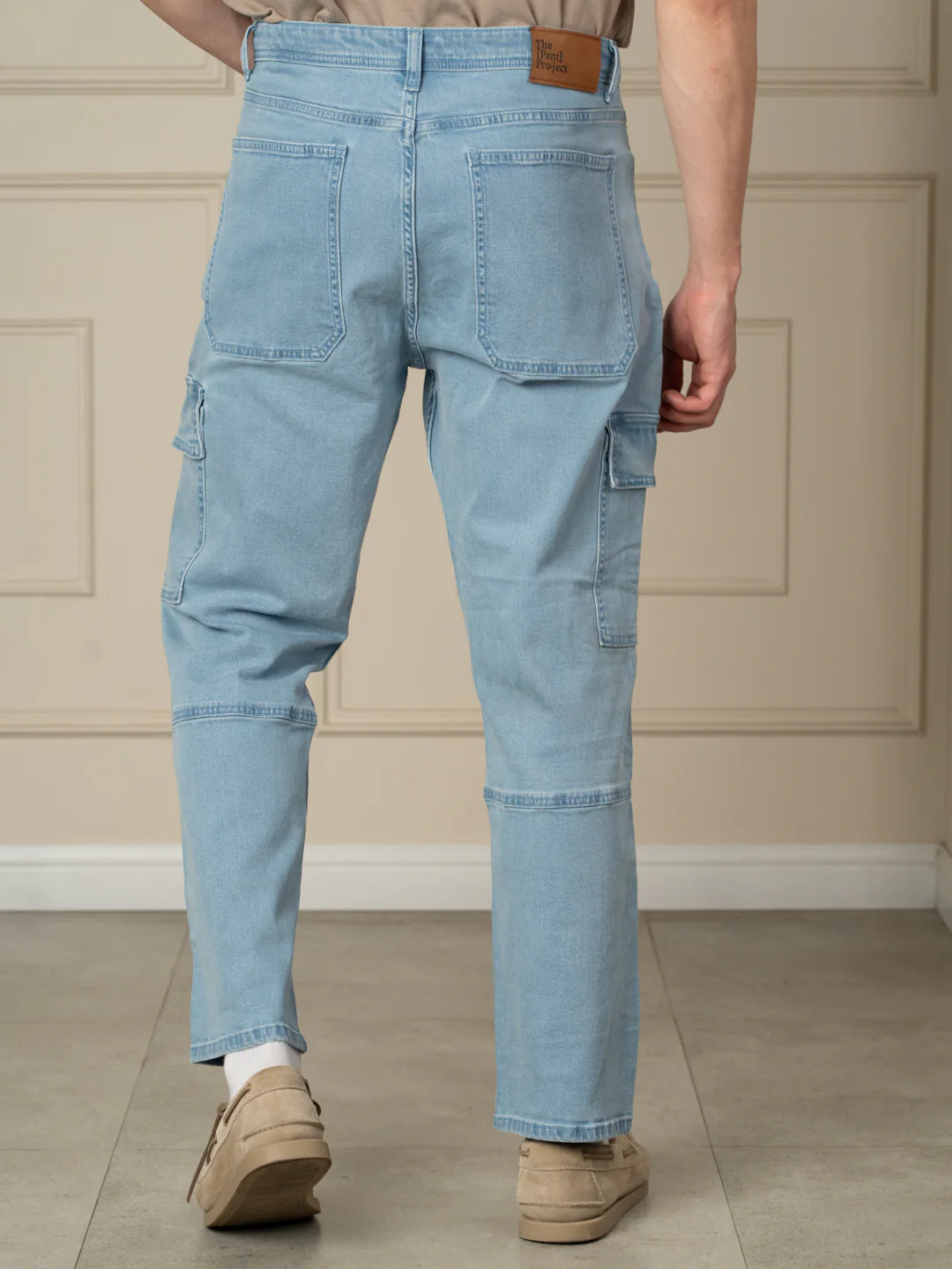 Cloudline Blue Relaxed Fit Denim Cargos - Image 8