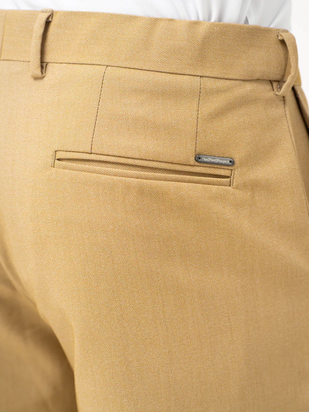 Cobblestone Khaki Textured Water Repellent Relaxed Fit Stretch Formal Pants - Image 11