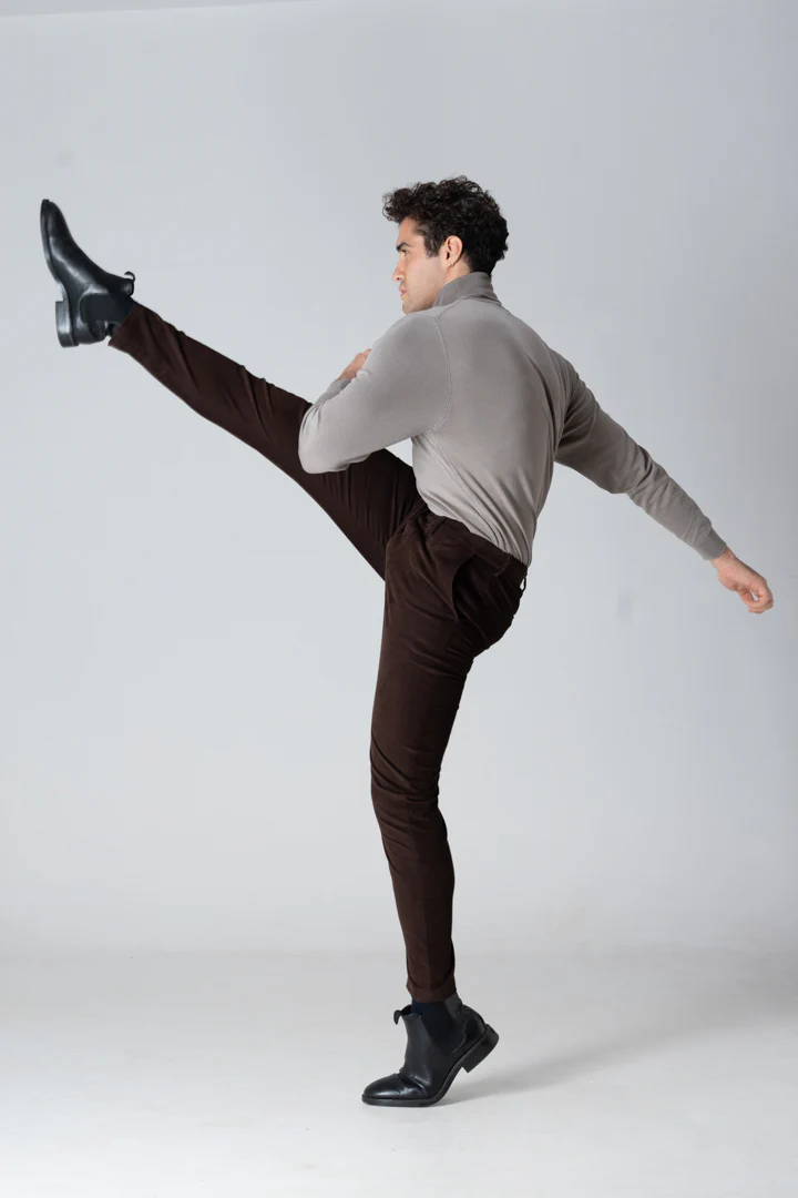 Coffee Brown Corduroy Stretch Pants - Image 7