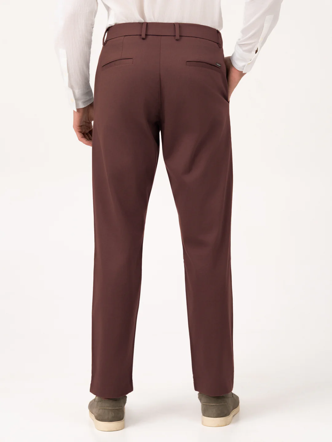 Cognora Brown Relaxed Fit Stretch Chinos for Men - Image 7
