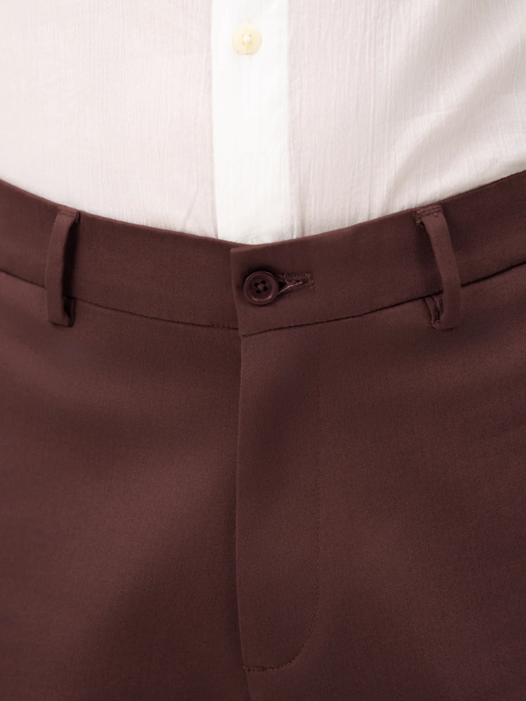 Cognora Brown Relaxed Fit Stretch Chinos for Men - Image 8