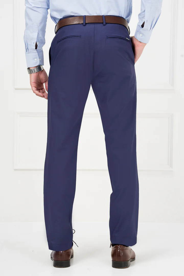 College Navy Merino Wool Pants - Image 7