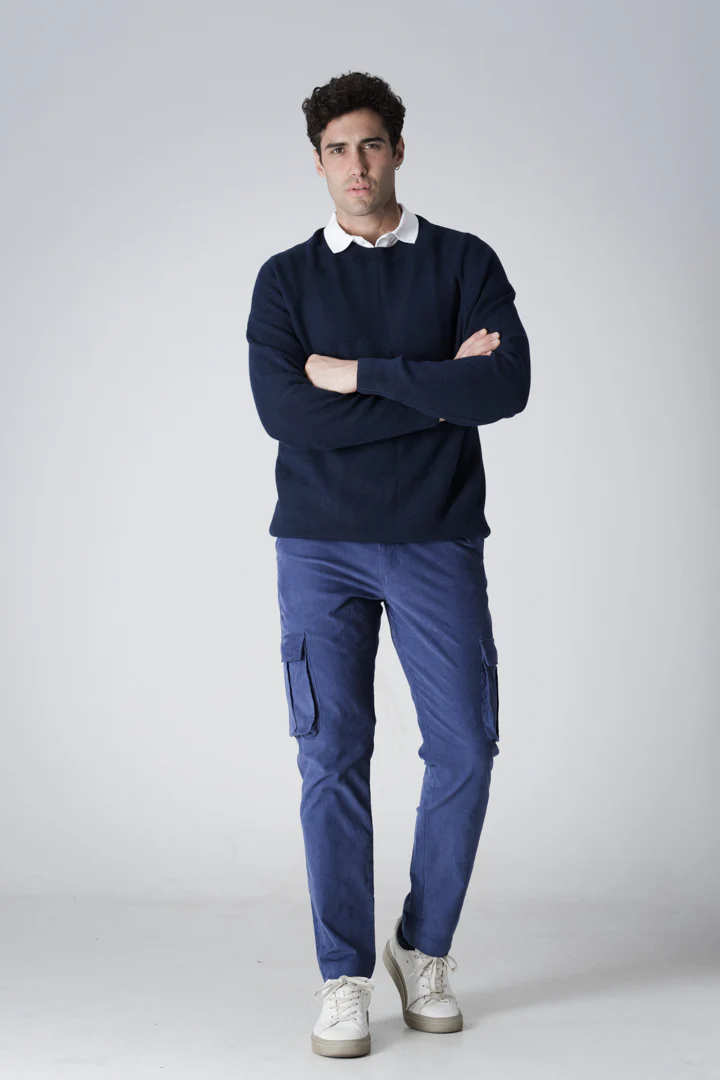 Columbia Blue Corduroy Stretch Cargo Pants - Image 3