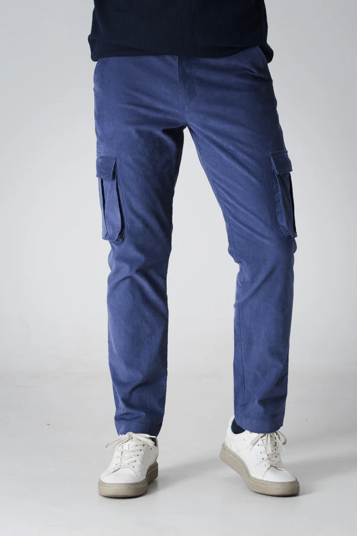 Columbia Blue Corduroy Stretch Cargo Pants - Image 6