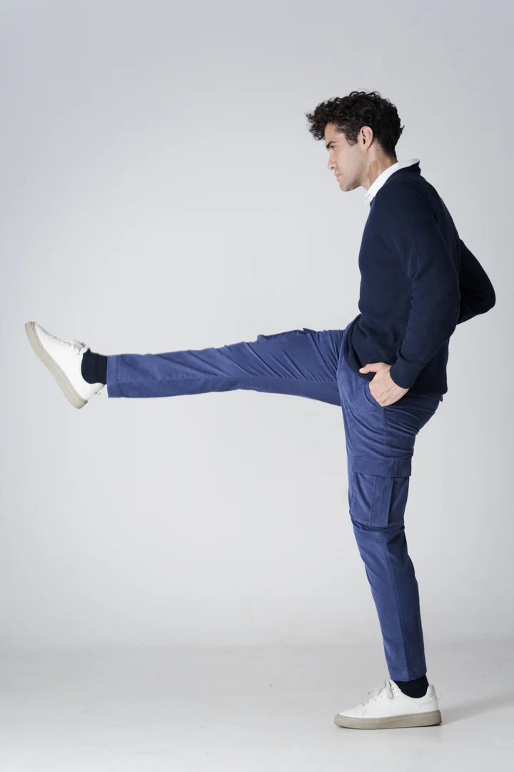 Columbia Blue Corduroy Stretch Cargo Pants - Image 8