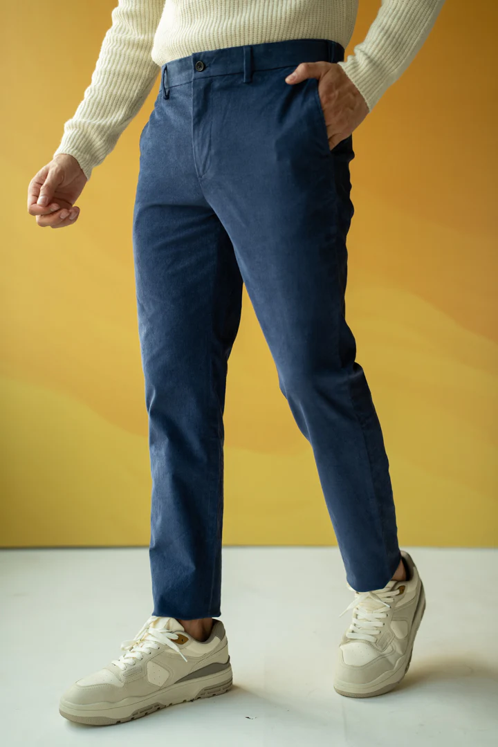 Columbia Blue Corduroy Stretch Pants - Image 4