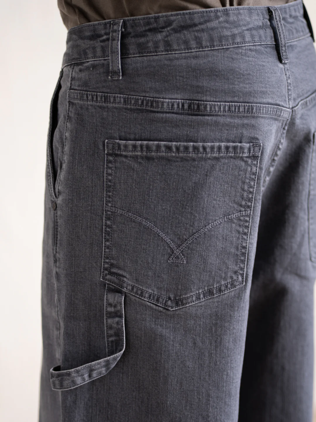 Concrete Grey Baggy Fit Jeans - Image 4
