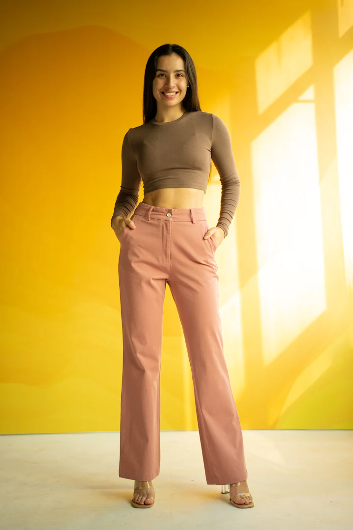 Coral Cotton Stretch Chinos - Women - Image 3