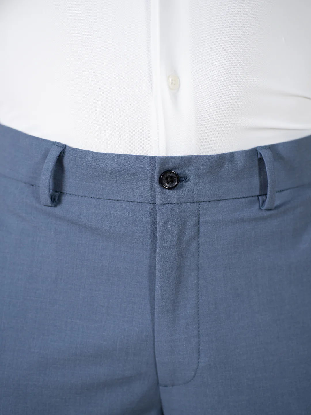 Crest Blue Melange Stretch Formal Pants - Image 10