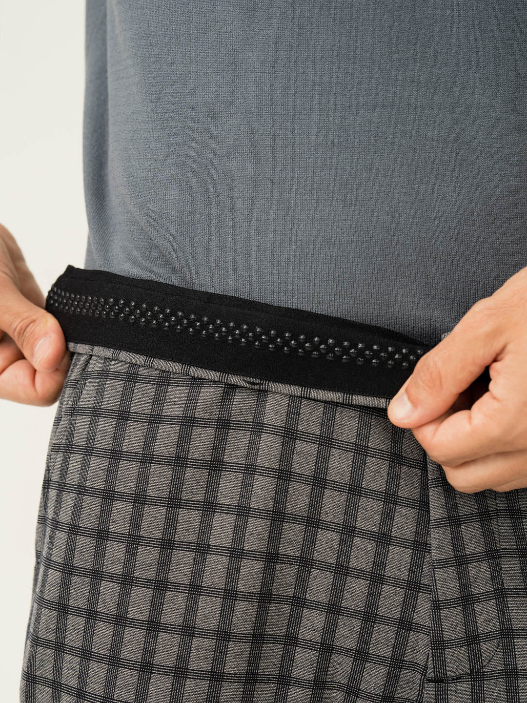 Crow Black Checks Slim Fit Power Stretch Pants - Image 4
