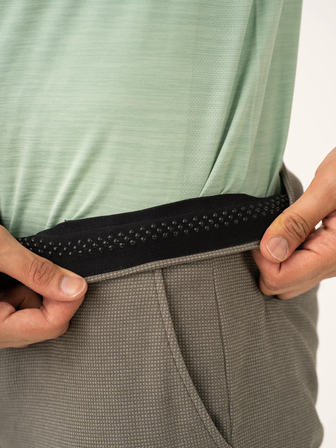 Crypto Green Waffle Textured Power-Stretch Pants - Image 3
