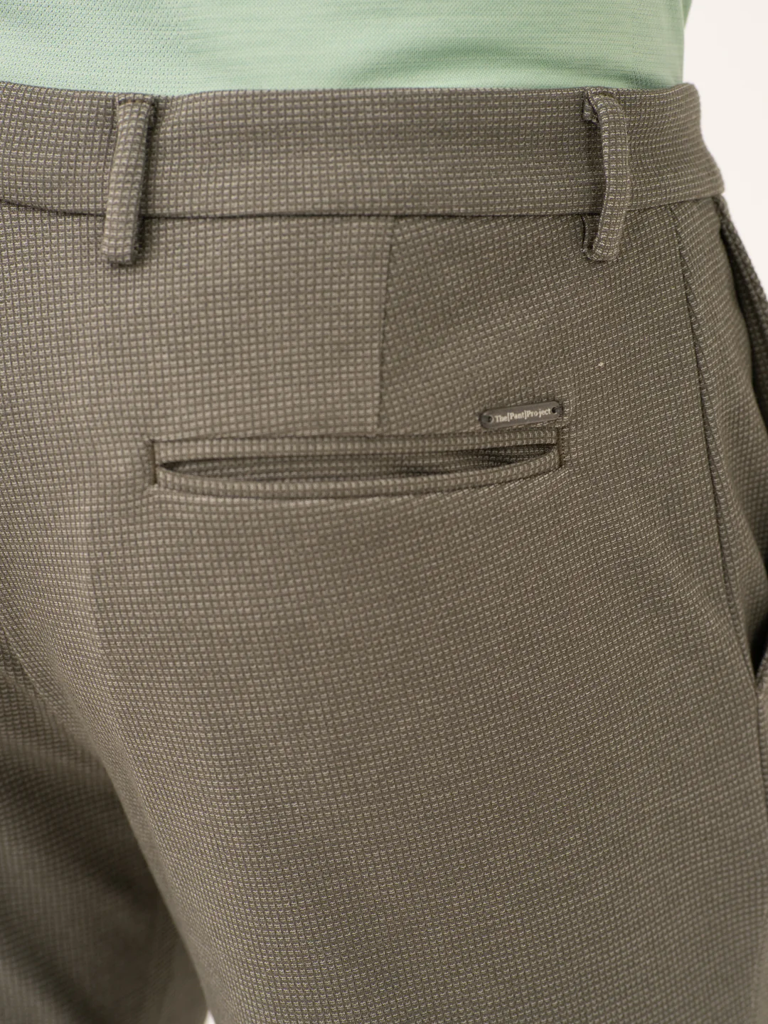 Crypto Green Waffle Textured Power-Stretch Pants - Image 7