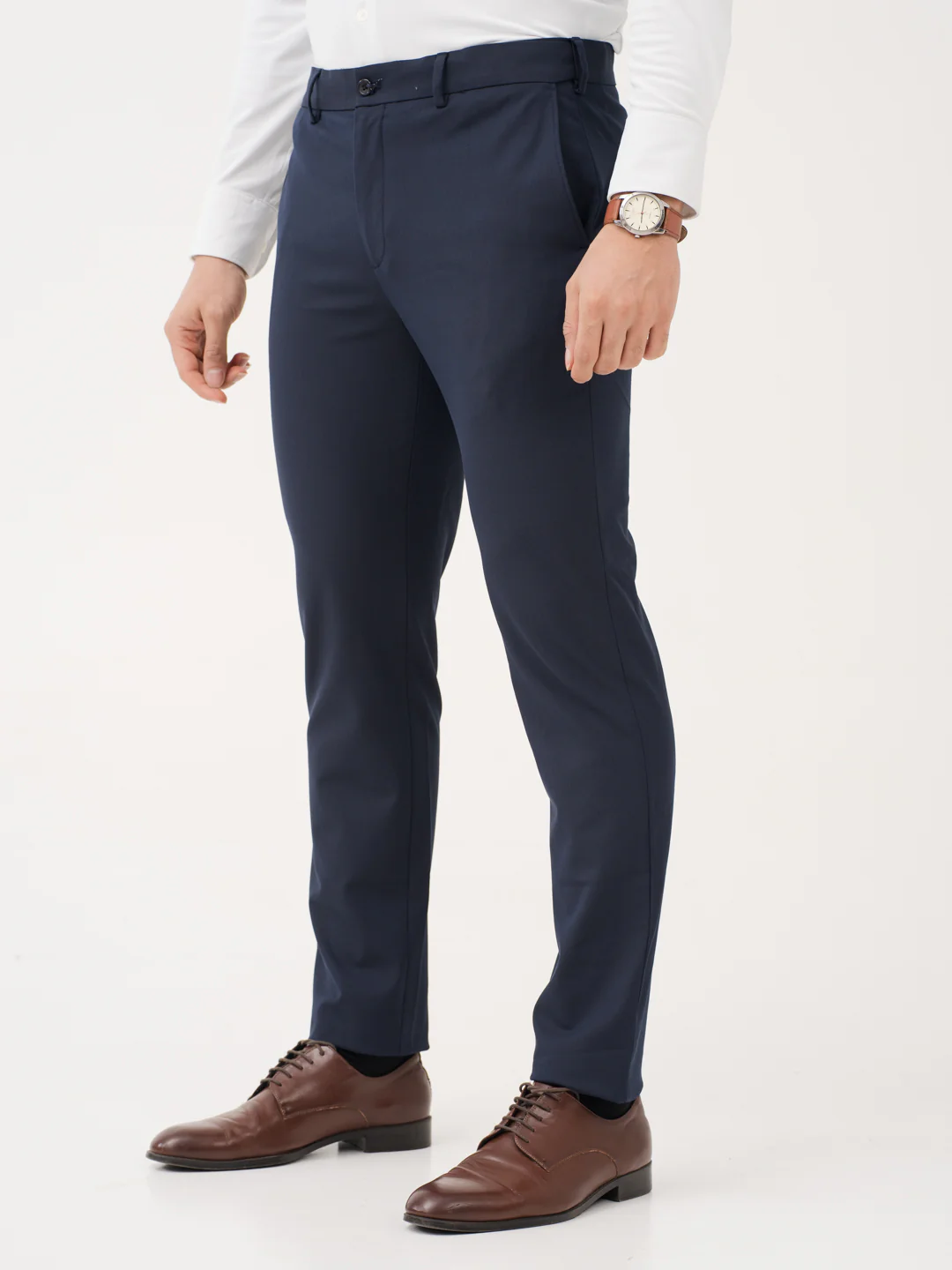 Cyber Navy Twill Luxury Stretch Pants - Image 11