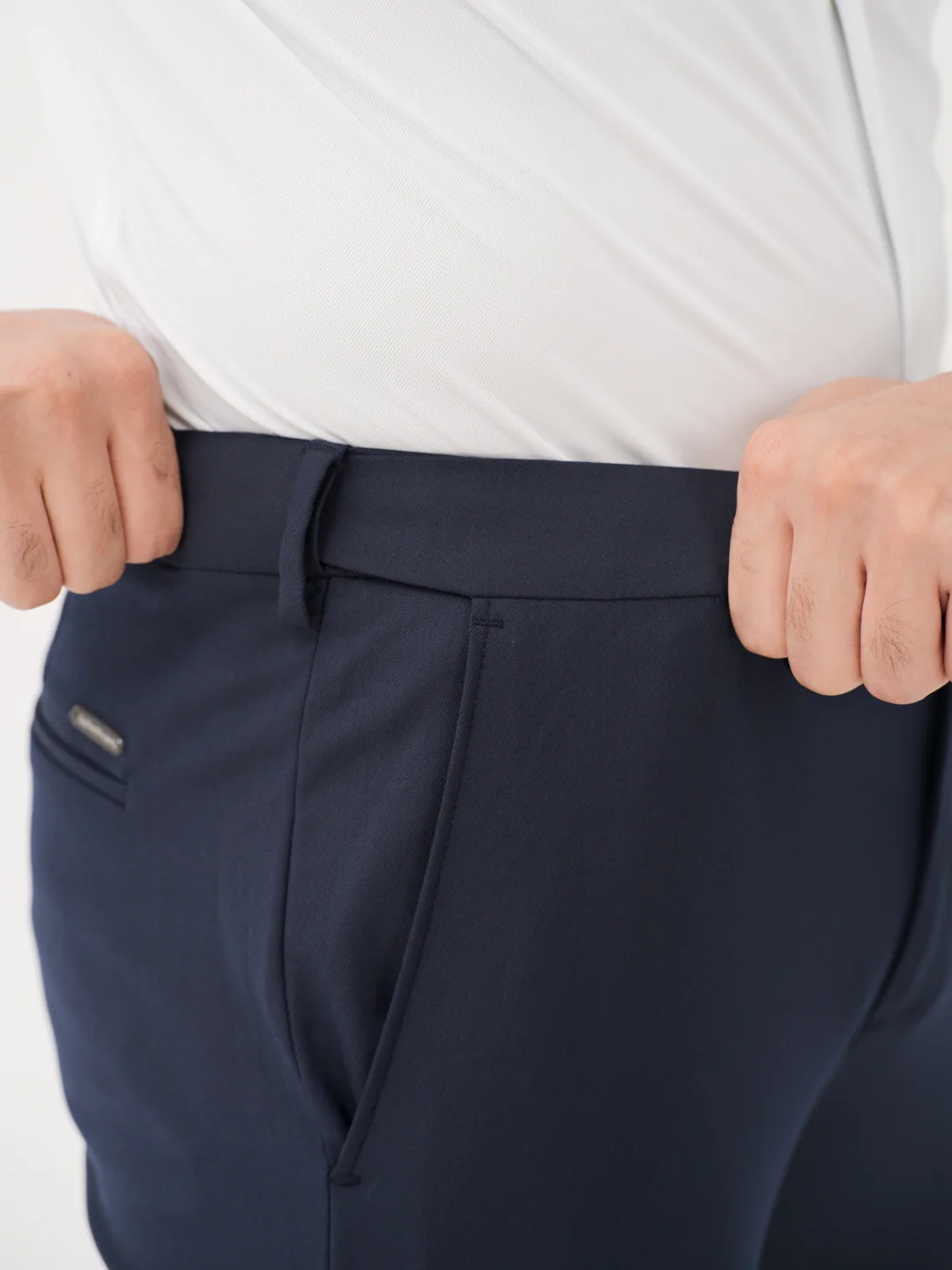 Cyber Navy Twill Luxury Stretch Pants - Image 3