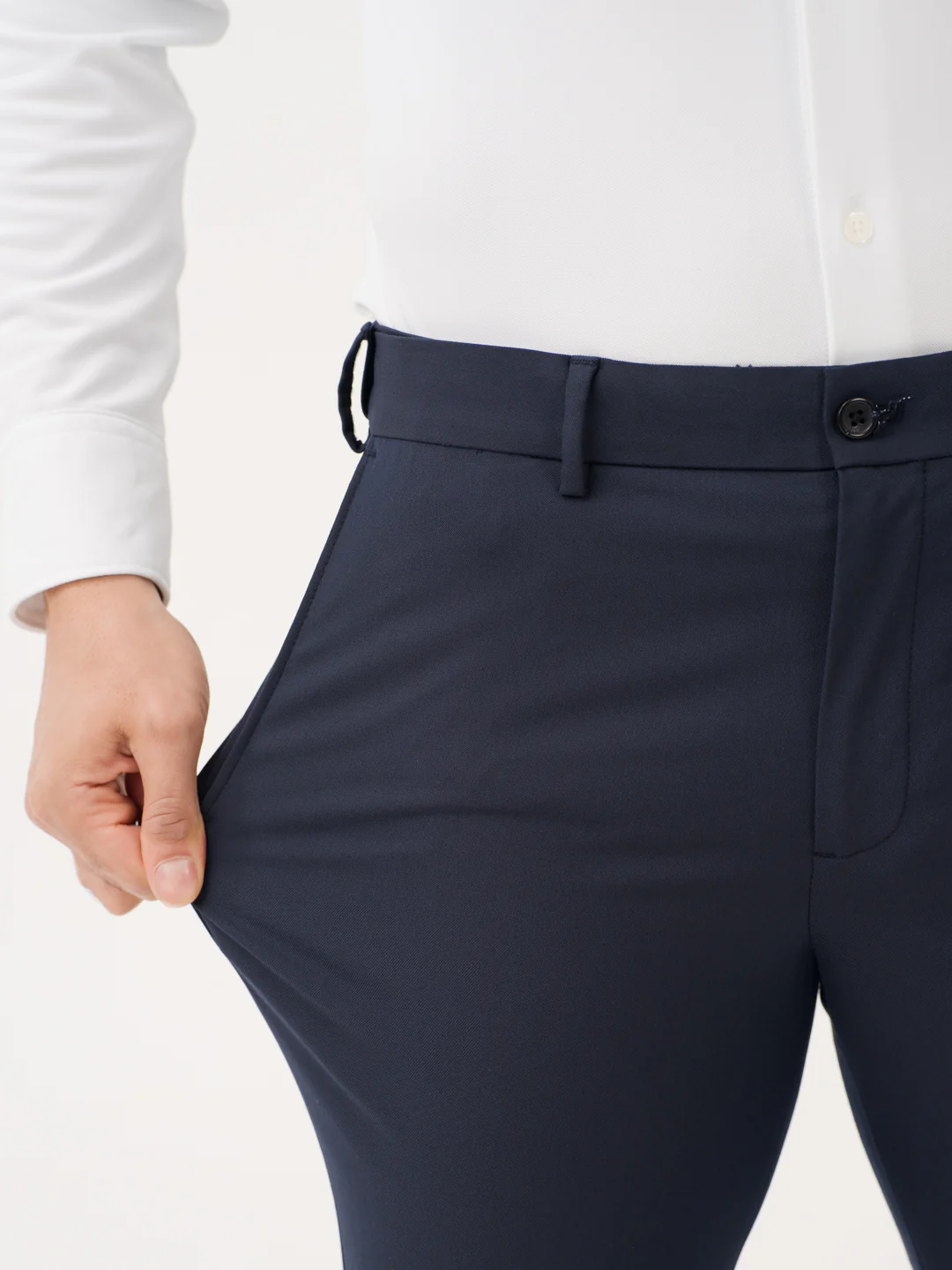 Cyber Navy Twill Luxury Stretch Pants - Image 4