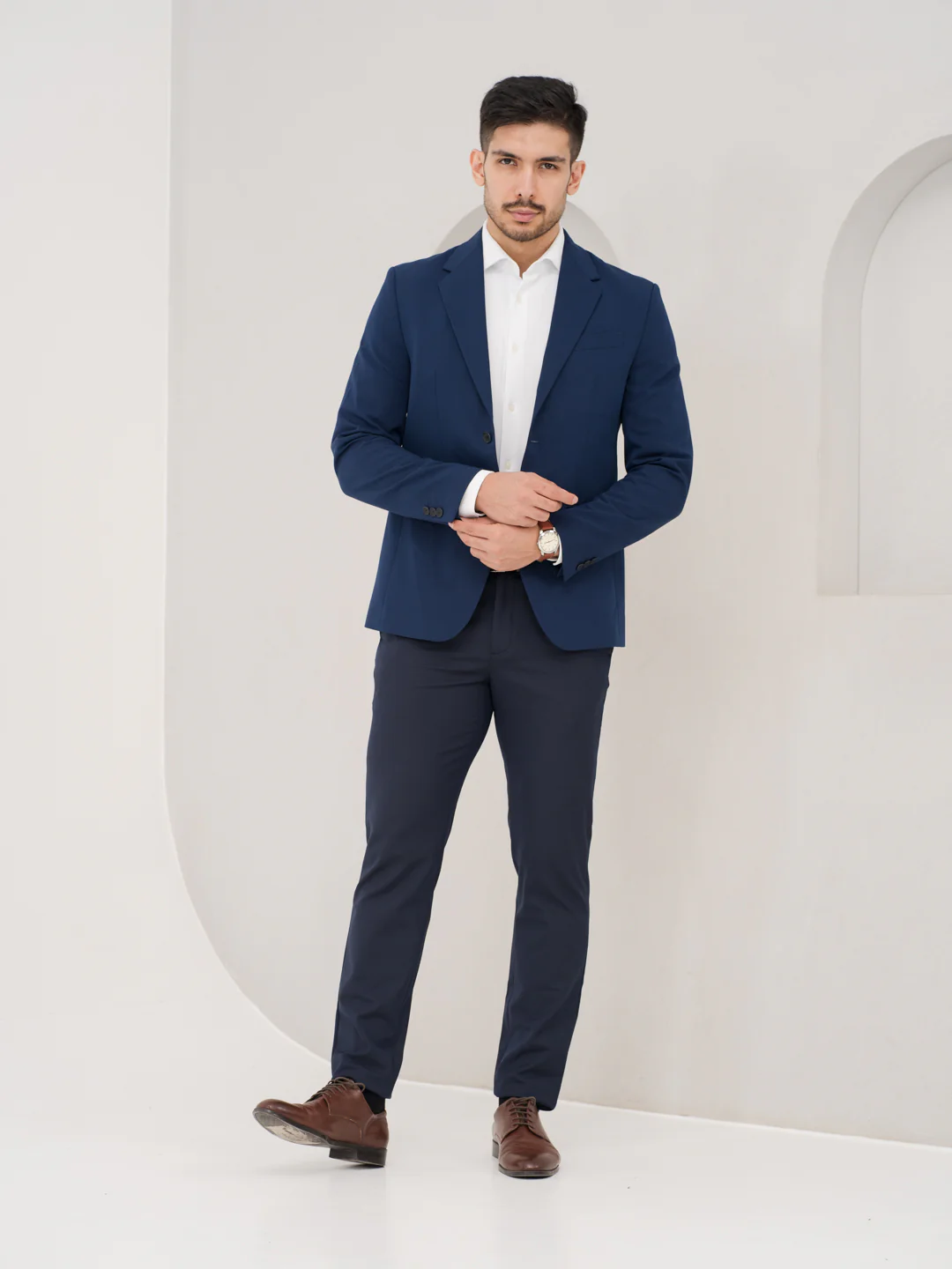 Cyber Navy Twill Luxury Stretch Pants - Image 5